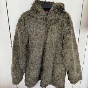 Nike Limited Edition 1997 Rare Faux Fur Coat -Size L